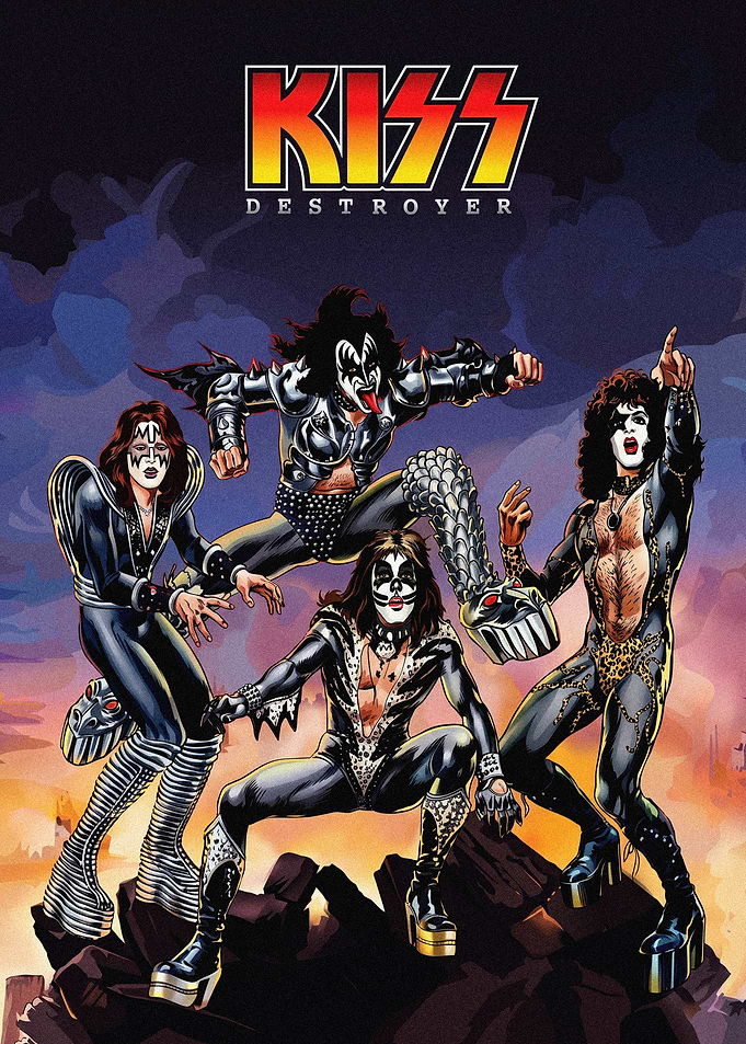 KISS Destroyer Album Cover Illustration Art