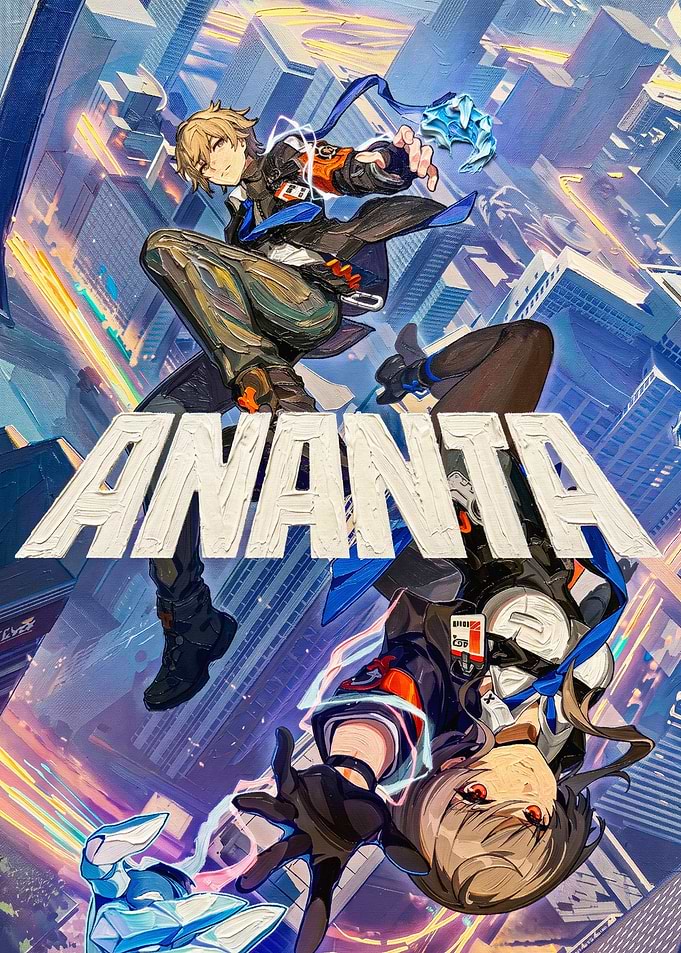Ananta Anime Style Action Poster