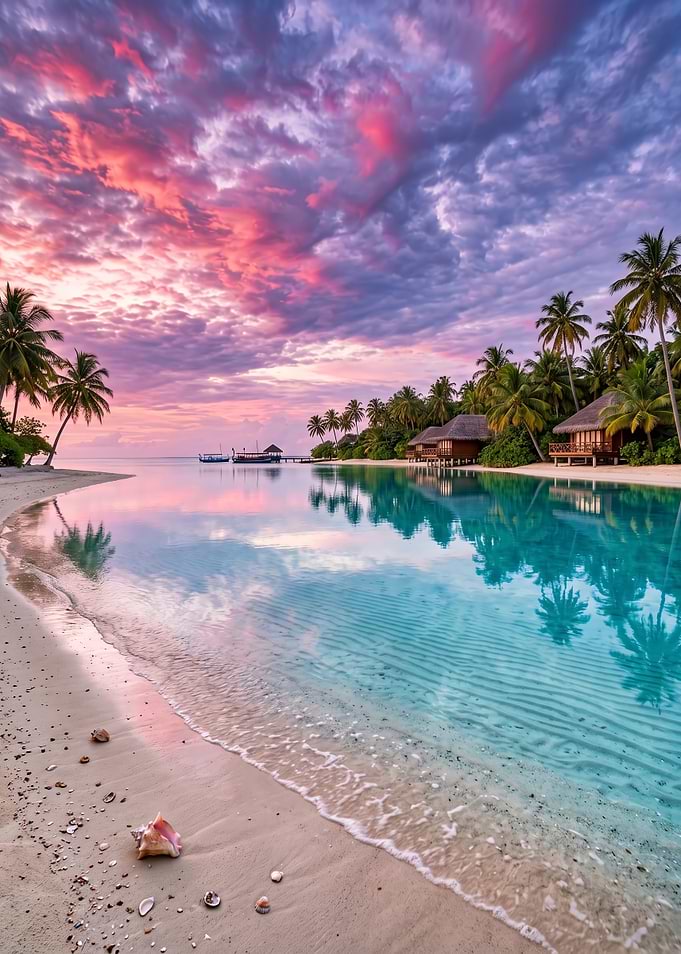 Maldives Tropical Sunset Beach Resort