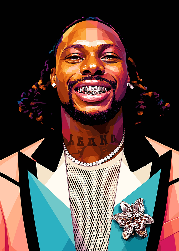 Low Poly Portrait of Asake
