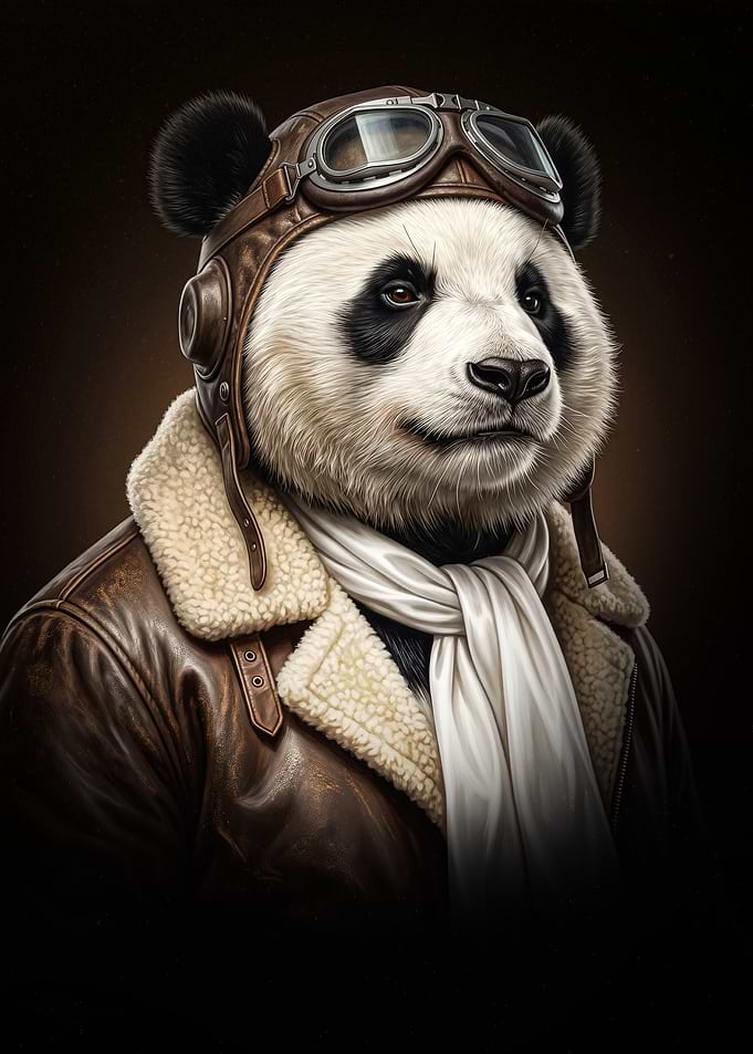 Panda Pilot Portrait