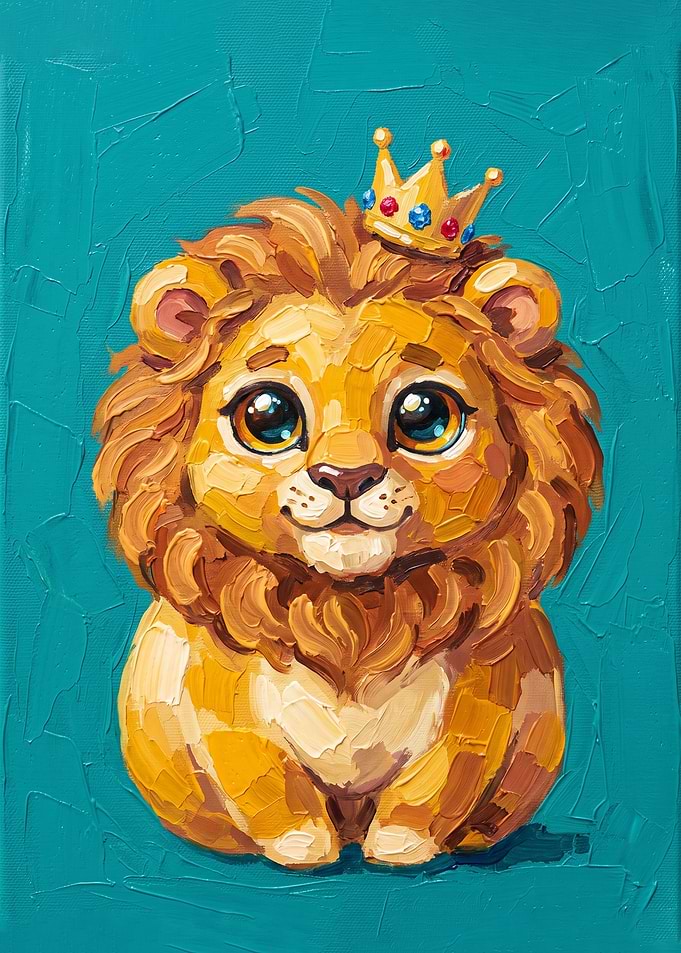 Cute Little Lion King Painting