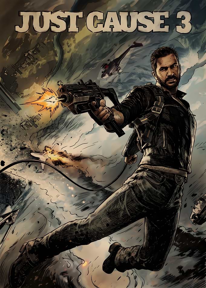 Just Cause 3 Rico Rodriguez Poster