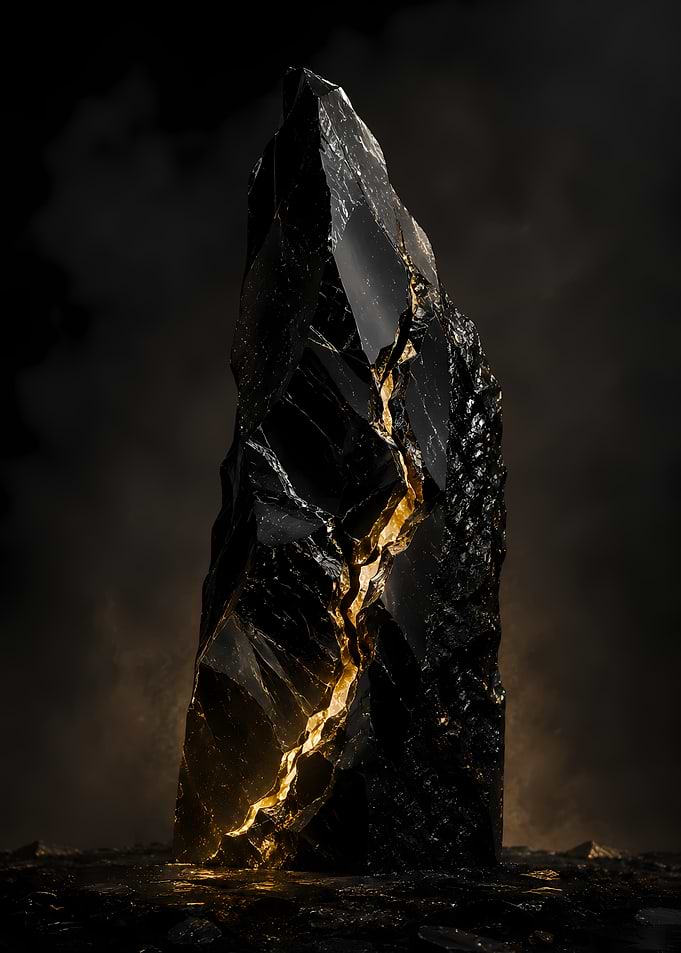 The Monolith - Obsidian & Gold