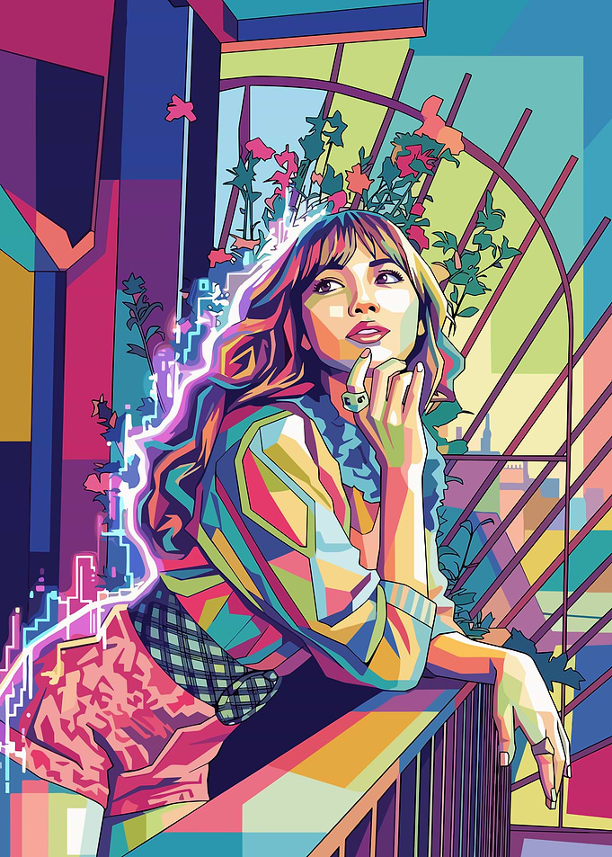 Lisa Black Pink Pop Art