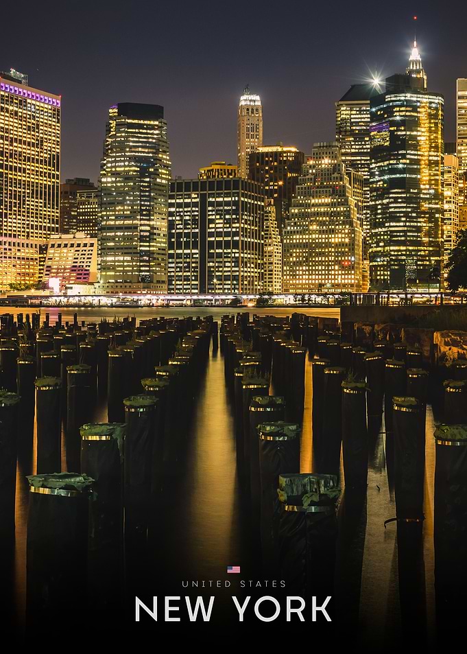 New York City Skyline at Night