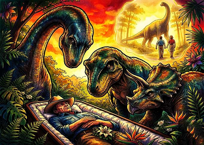 Dinosaur Farewell Tribute Art