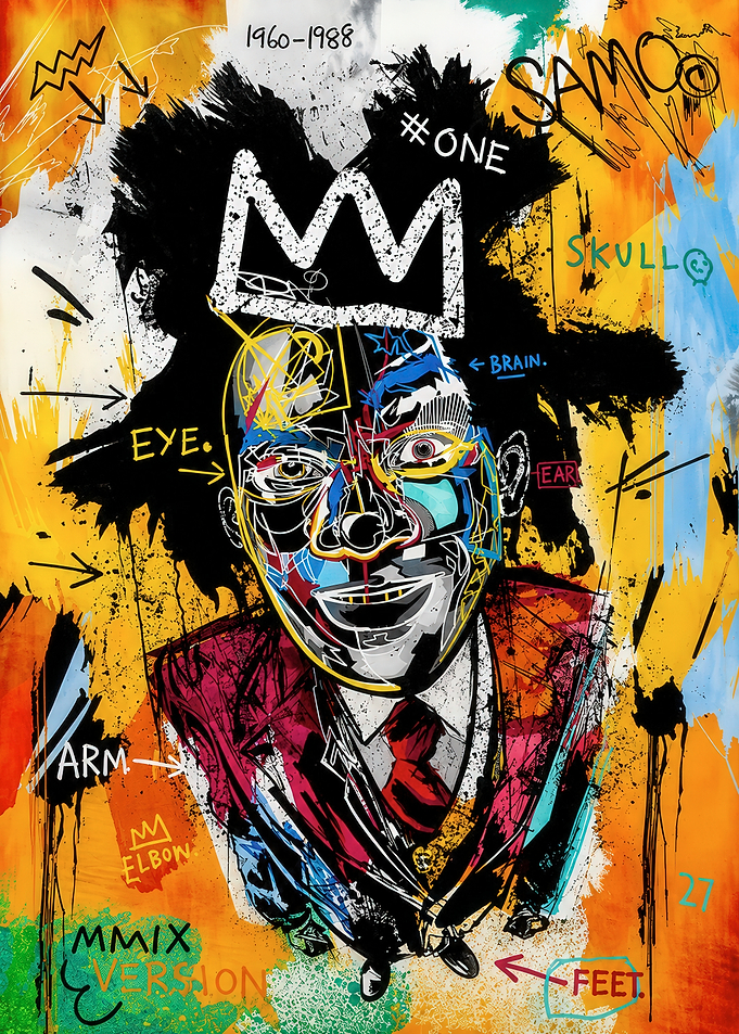 Jean-Michel Basquiat Neo-Expressionist Portrait