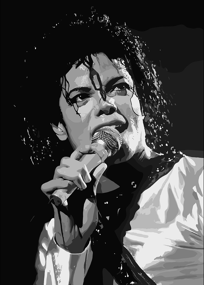 Michael Jackson Singing Portrait
