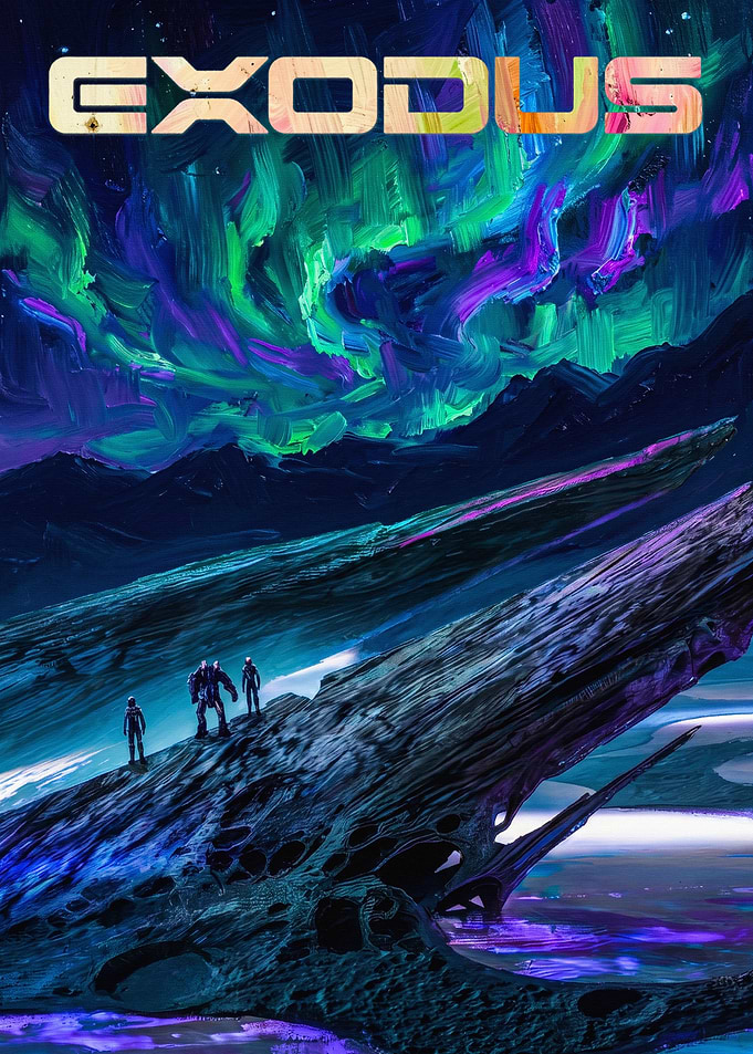Exodus Sci-Fi Landscape Poster