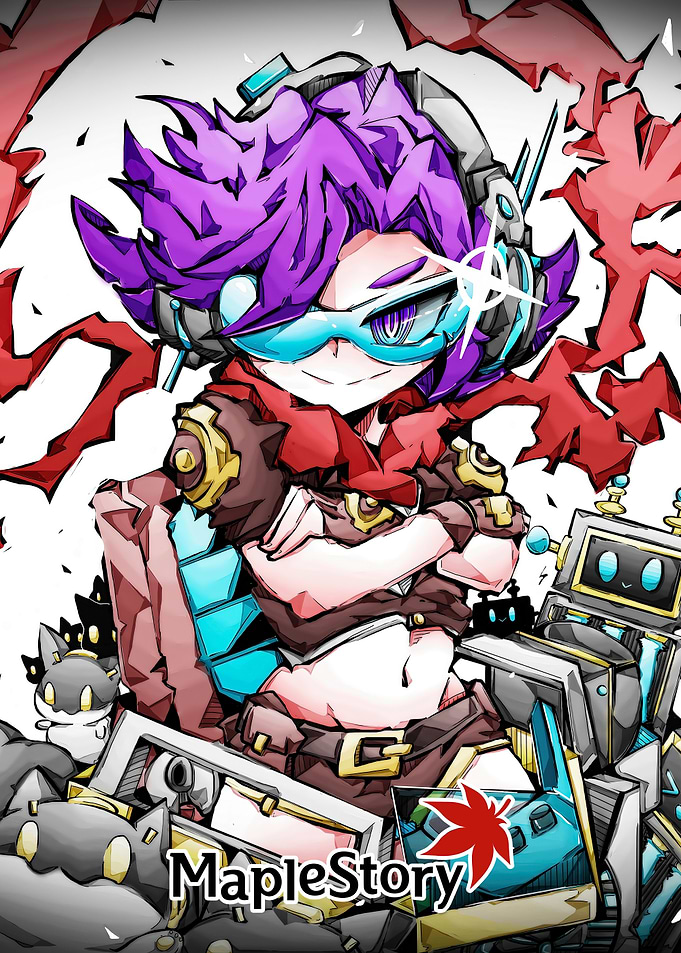 MapleStory Mechanic Character Illustration