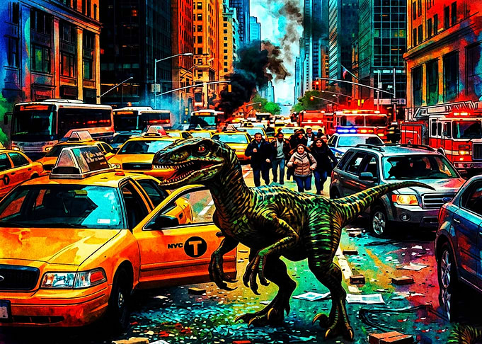 Dinosaur Rampage in New York City