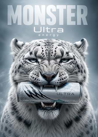 Monster Ultra Energy Snow Leopard