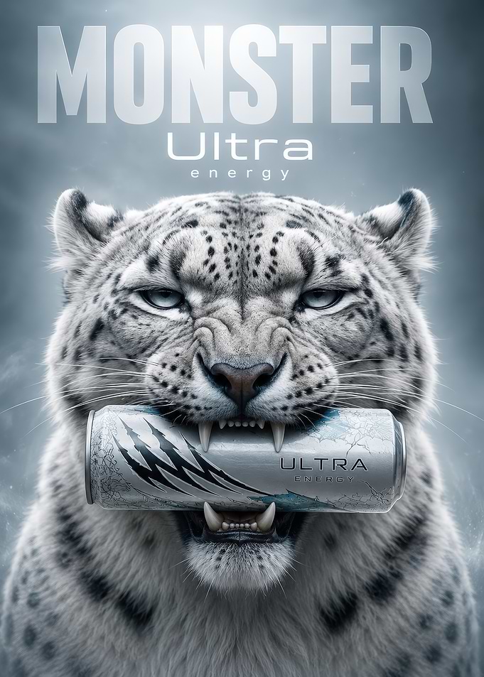 Monster Ultra Energy Snow Leopard