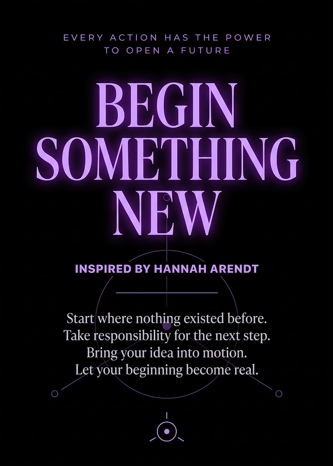 Begin Something New Inspirational Poster