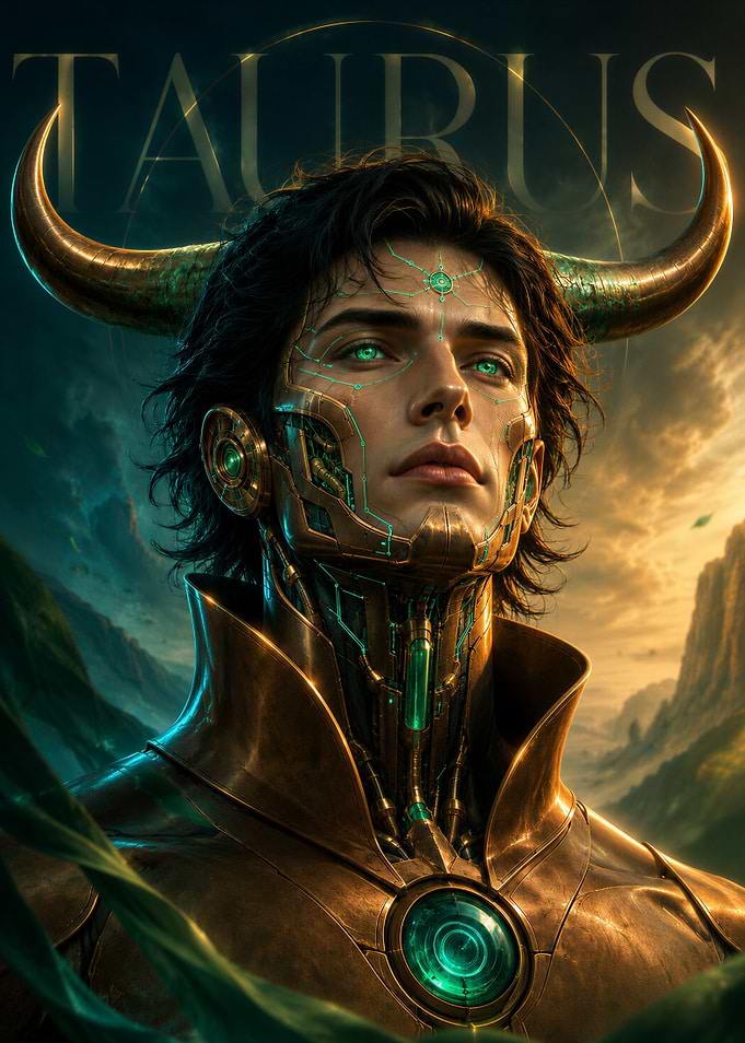 Cybernetic Taurus Zodiac Warrior