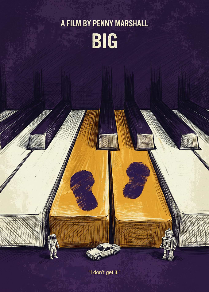 Big Movie Comedy Fantasy Vintage Poster