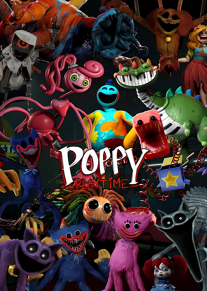Poppy Playtime Characters Collage Poster