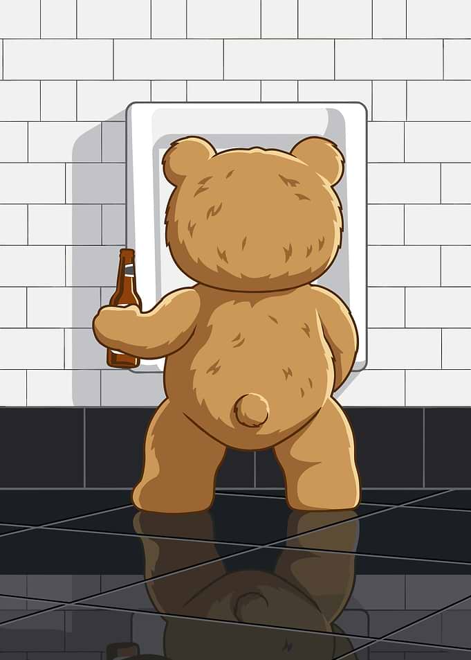 Ted Bear at Urinal