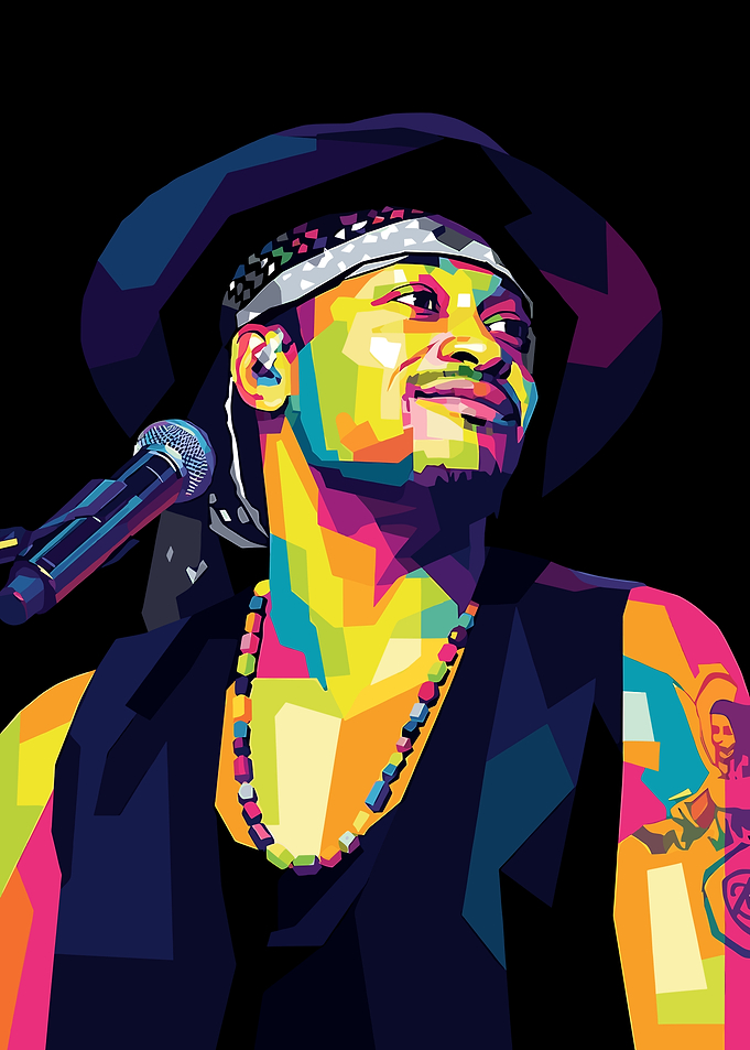 Colorful WPAP of D'Angelo