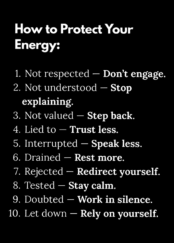 How to Protect Your Energy List