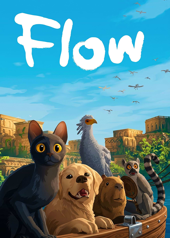 Flow Movie Poster with Animals