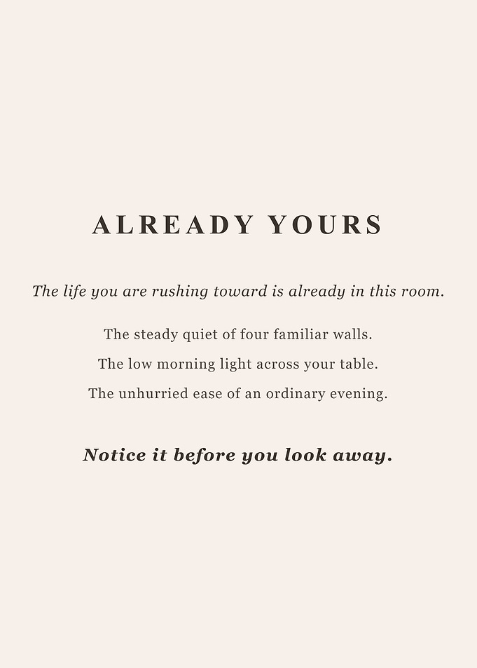 Already Yours Inspirational Quote Poster