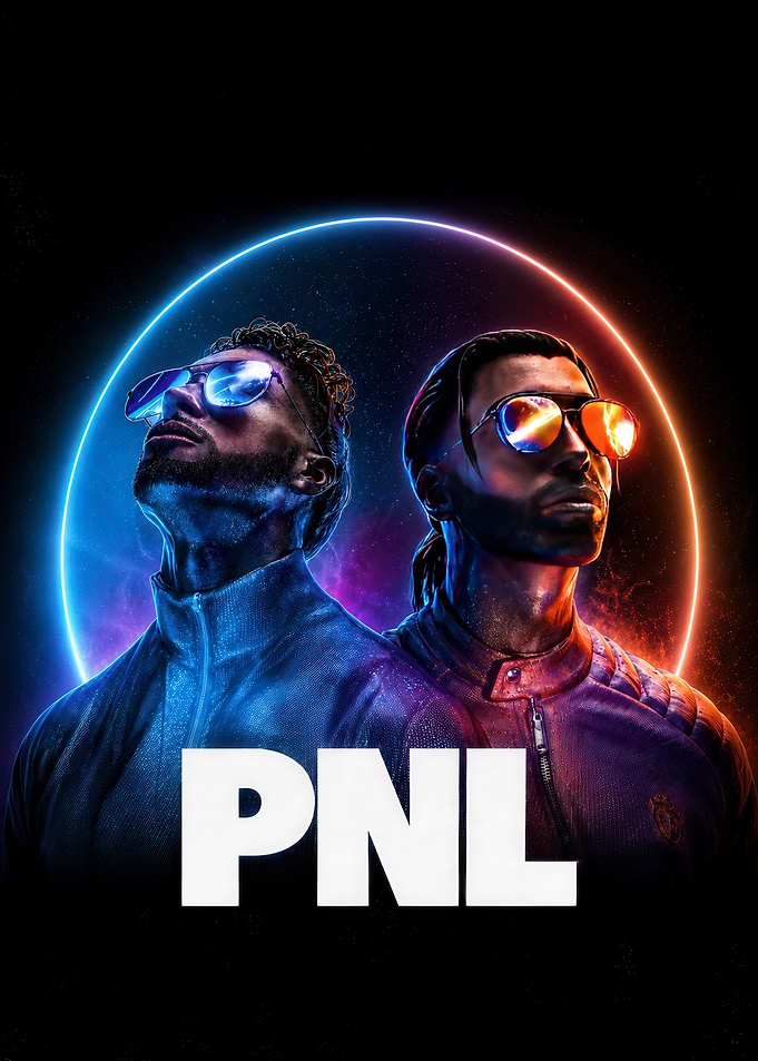 PNL Rap Duo Neon Portrait