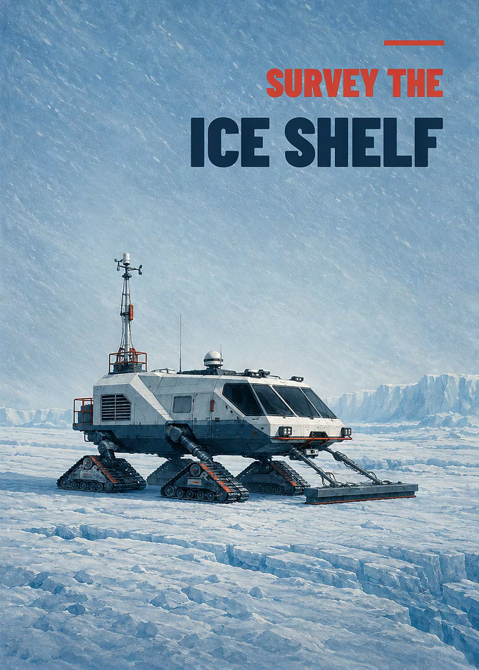 Survey the Ice Shelf - Retro Future Polar Crawler
