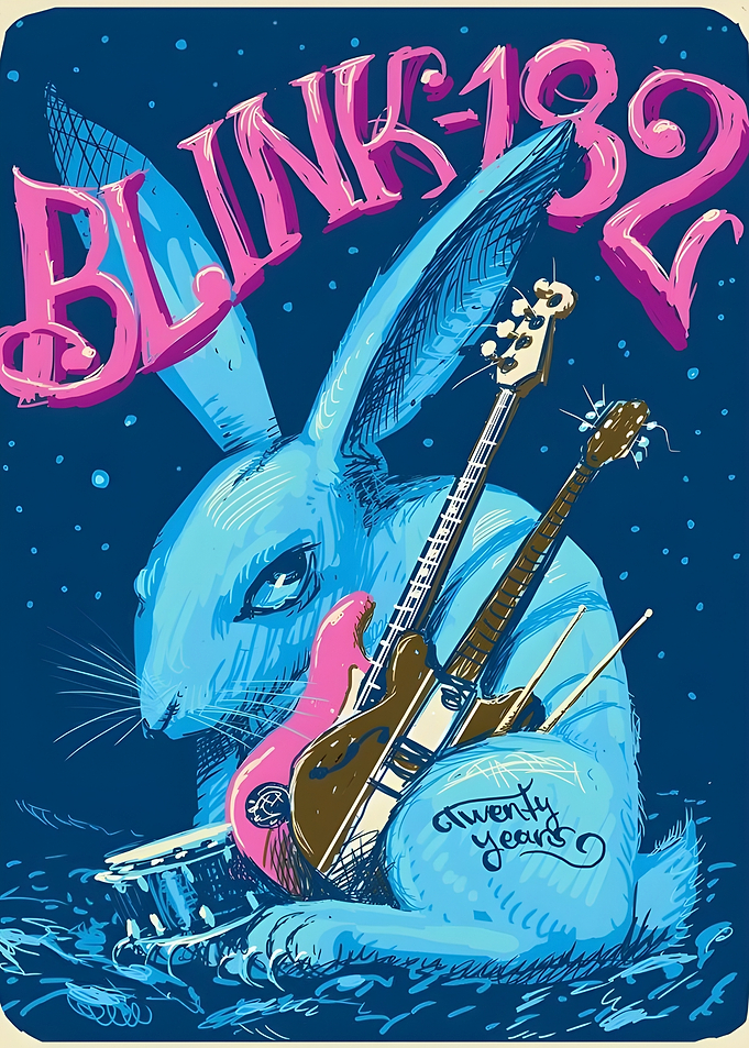 Blink-182 Bunny Rock Poster