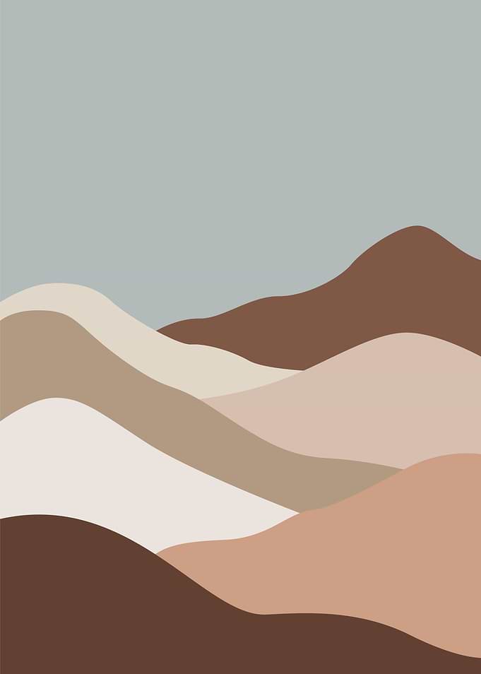 Minimalist Abstract Mountain Landscape