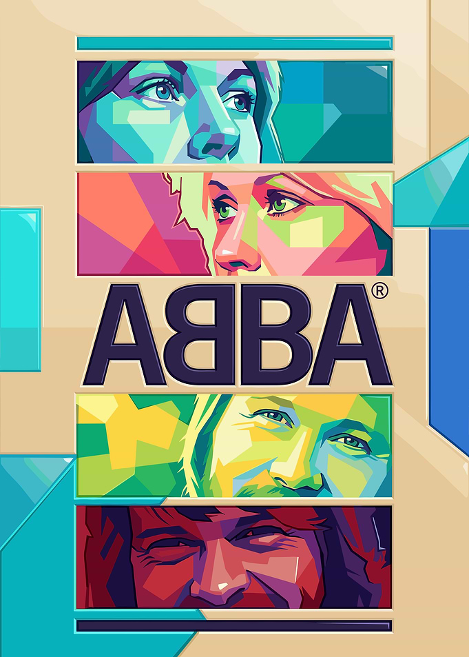 ABBA Pop Art Portrait Poster