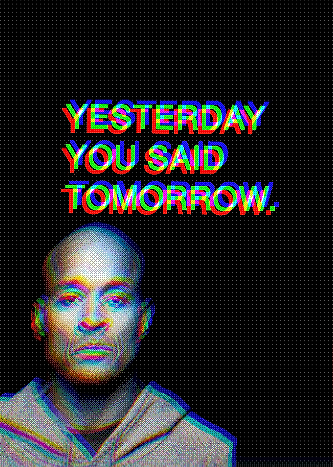 David Goggins Inspirational Glitch Art Poster
