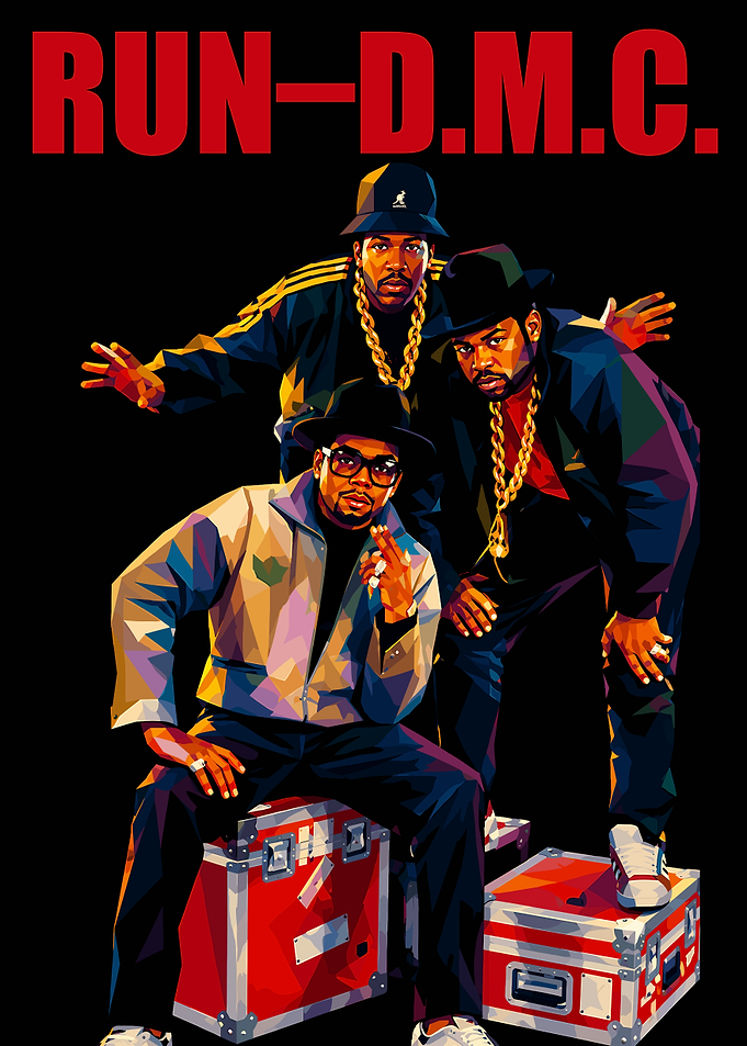 Run-D.M.C. Low Poly Art Poster