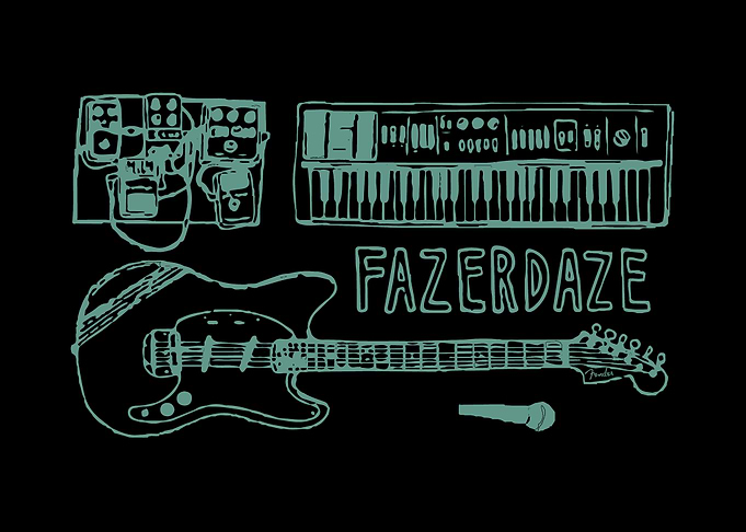 Fazerdaze Musical Equipment Line Art
