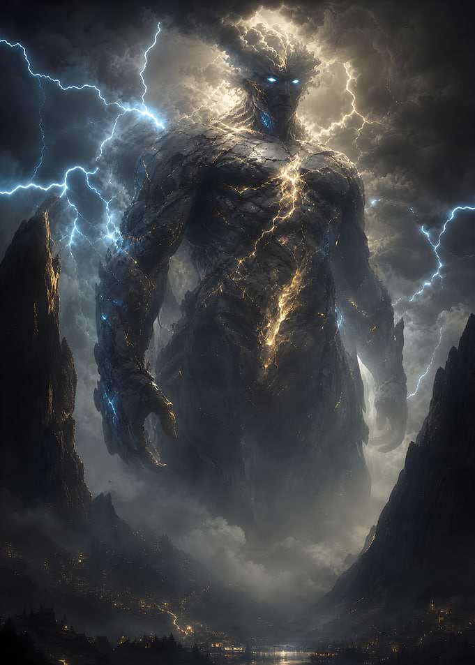 Colossal Storm Titan Over Mountain Valley