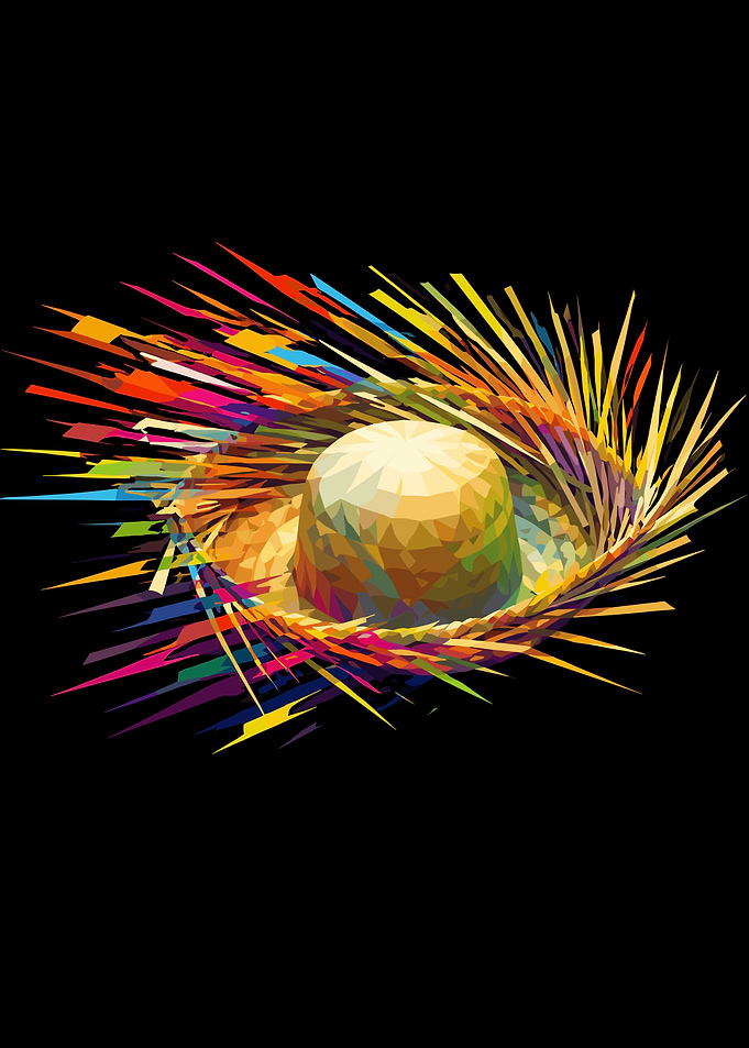 Colorful Geometric Sombrero Art
