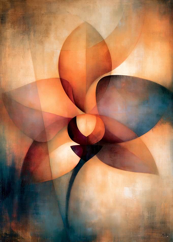 Ran Orchid in Amber Facets