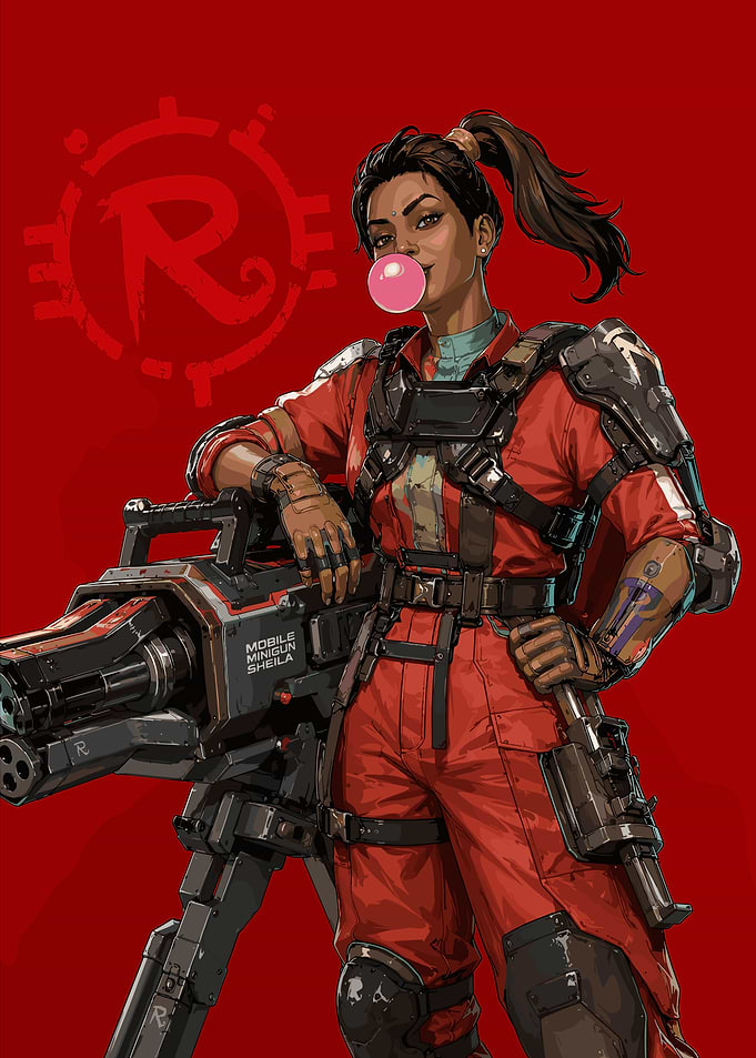 Rampart Apex Legends Pixel Art