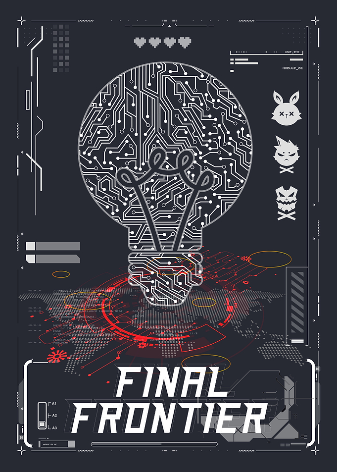 Final Frontier Cyberpunk Lightbulb Poster