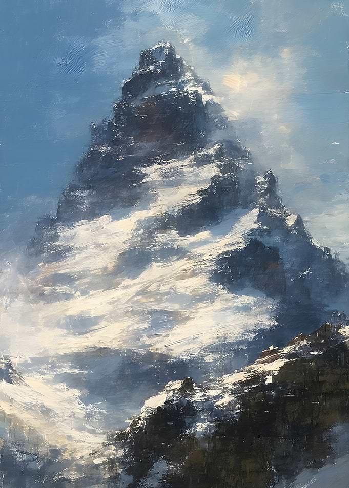 Oil Painting of the Matterhorn Peak