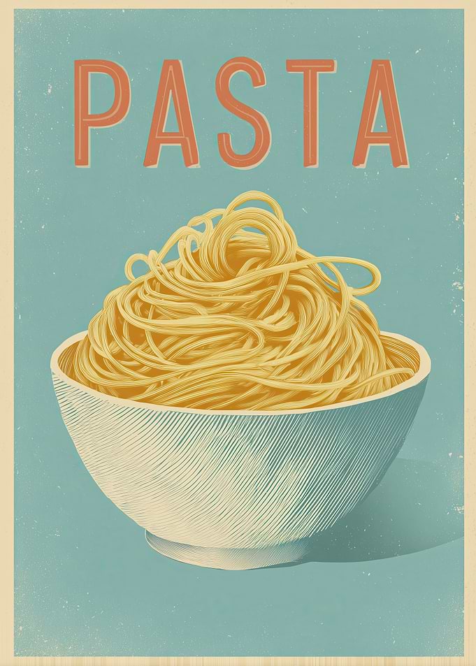 Retro Pasta Poster