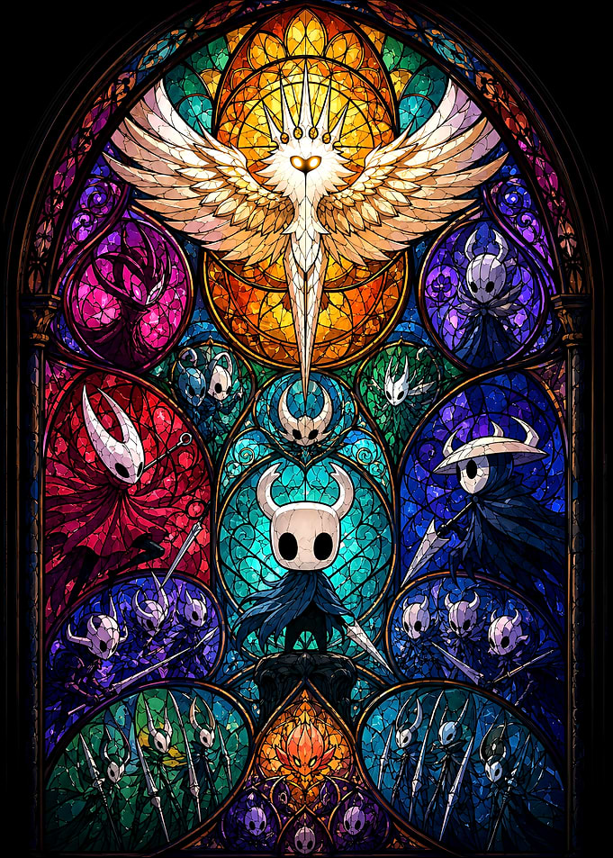 Hollow Knight Stained Glass Art