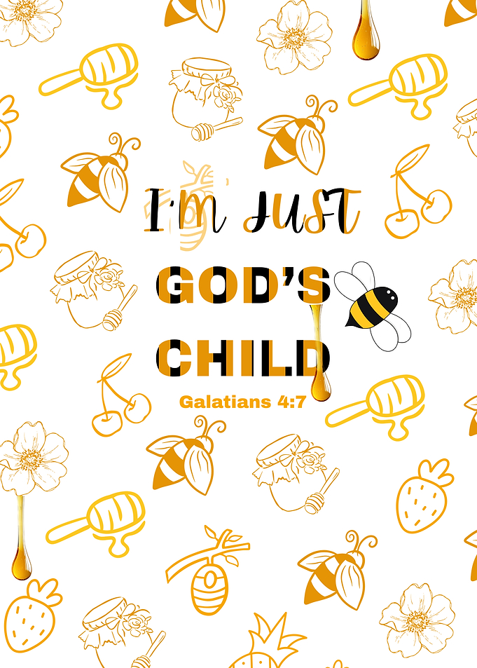 I'm Just God's Child Bee Pattern