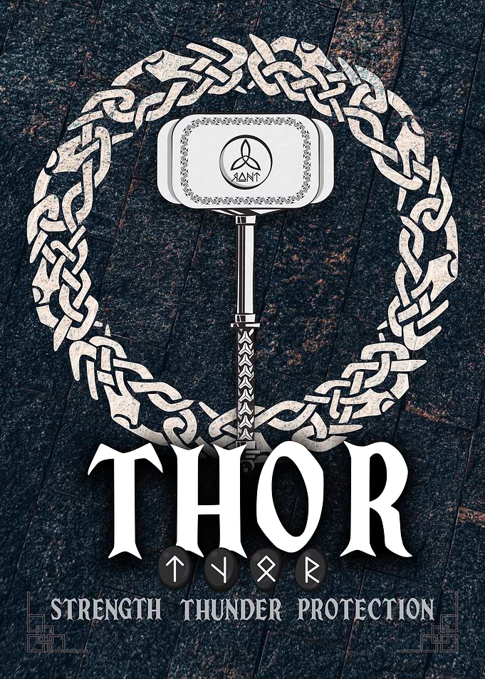 Thor Mjolnir Norse Mythology Poster
