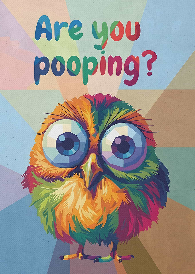 Colorful Pop Art Owl Poster