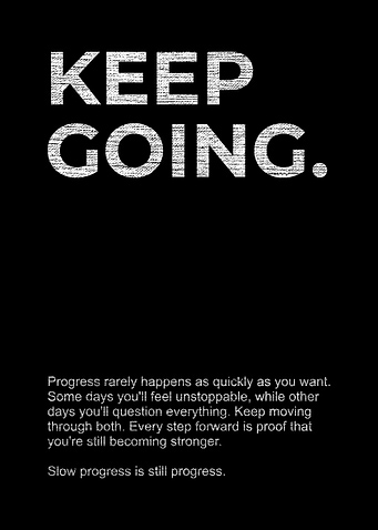 Keep Going Inspirational Quote Poster