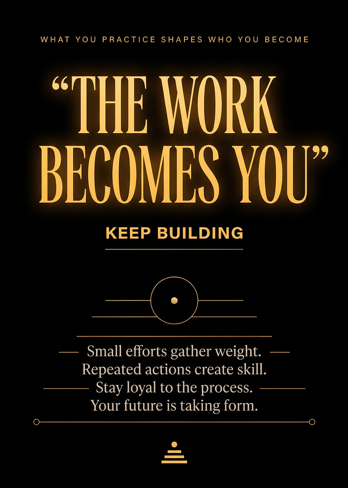 The Work Becomes You Inspirational Poster