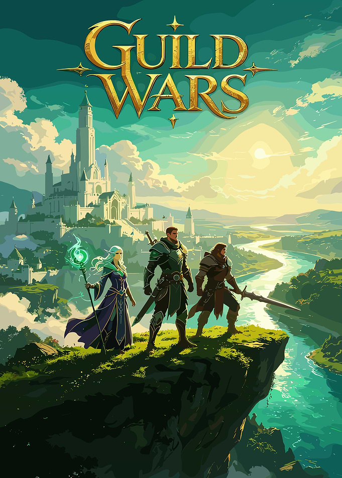 Guild Wars Fantasy Adventure Poster