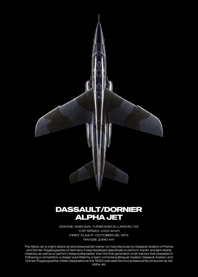 Dassault/Dornier Alpha Jet Technical Poster